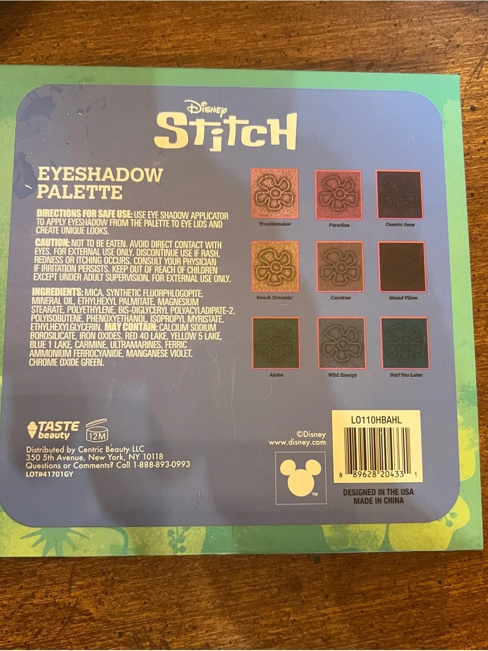 New Disney Stitch Eyeshadow Palette 9 Colors